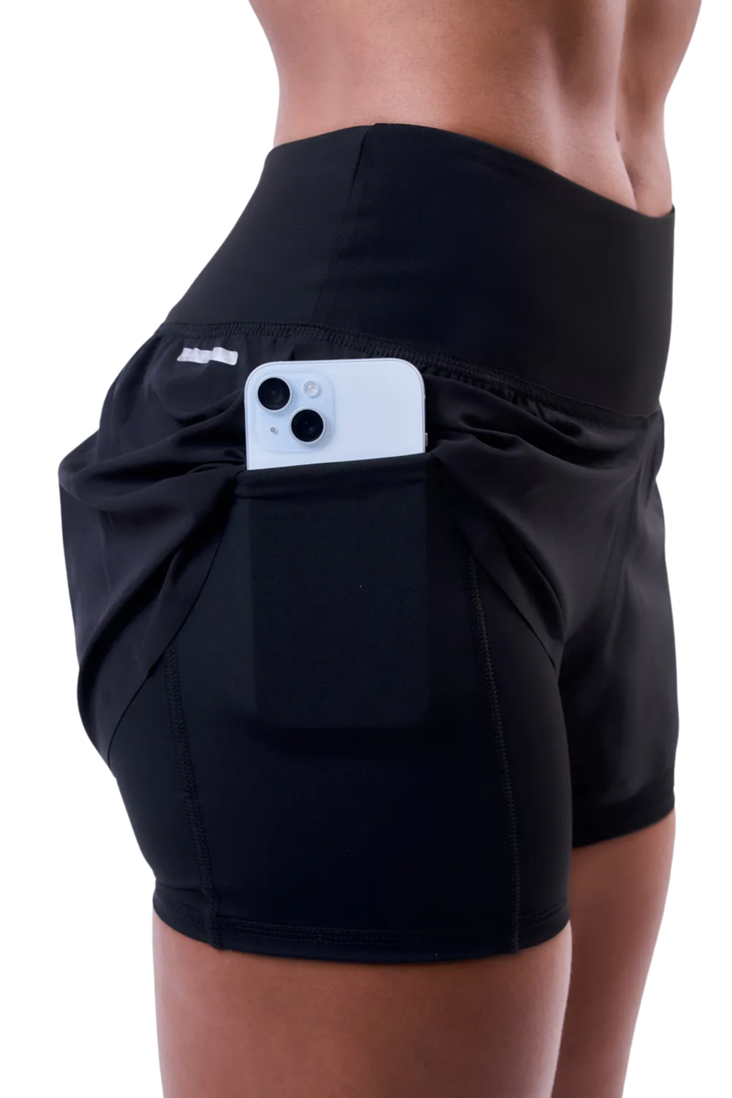 SHORT COM BERMUDA SIGNATURE SAMBA 3 BOLSOS SELADO BLACKOUT FEM IND PRETO