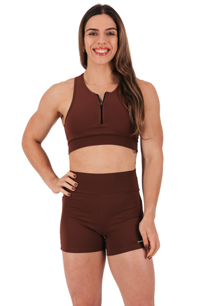 Top C/ Ziper Chocolate