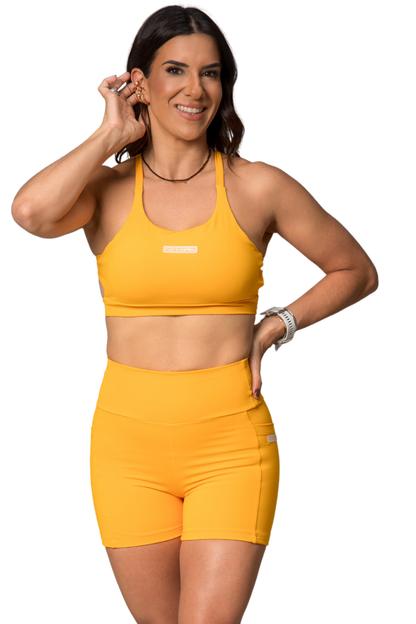 SHORTS THALI AMARELO BANDEIRA