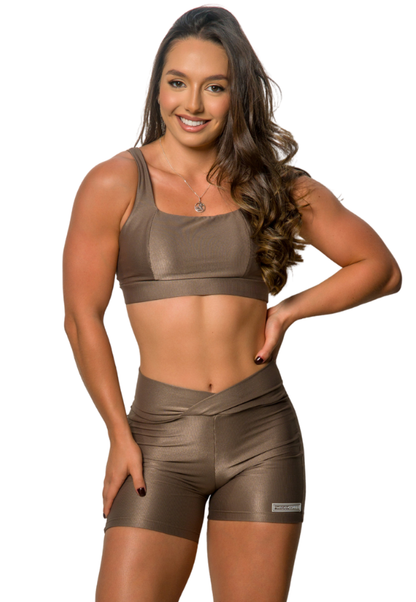 Shorts Cós V Castanho Wonder