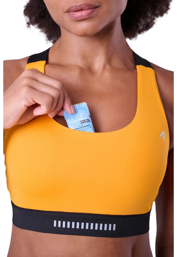 Top Grit Bossa Alça  C/ Bolso Ajustável Laranja