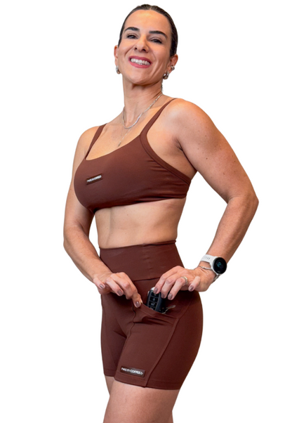 Shorts Bel C/ Bolso Chocolate