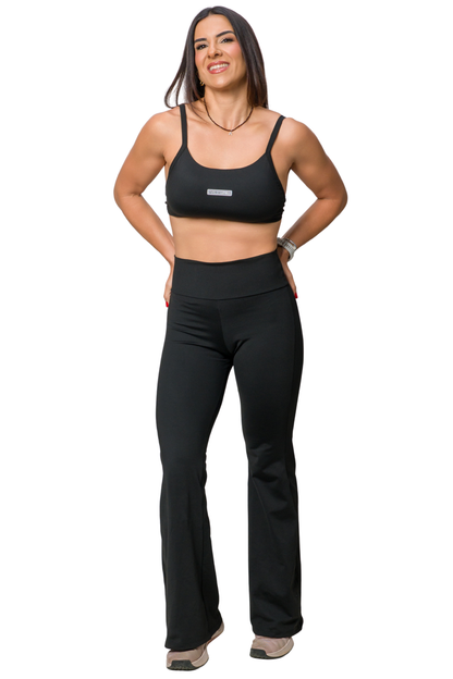 LEGGING FLARE BLACKOUT PRETA