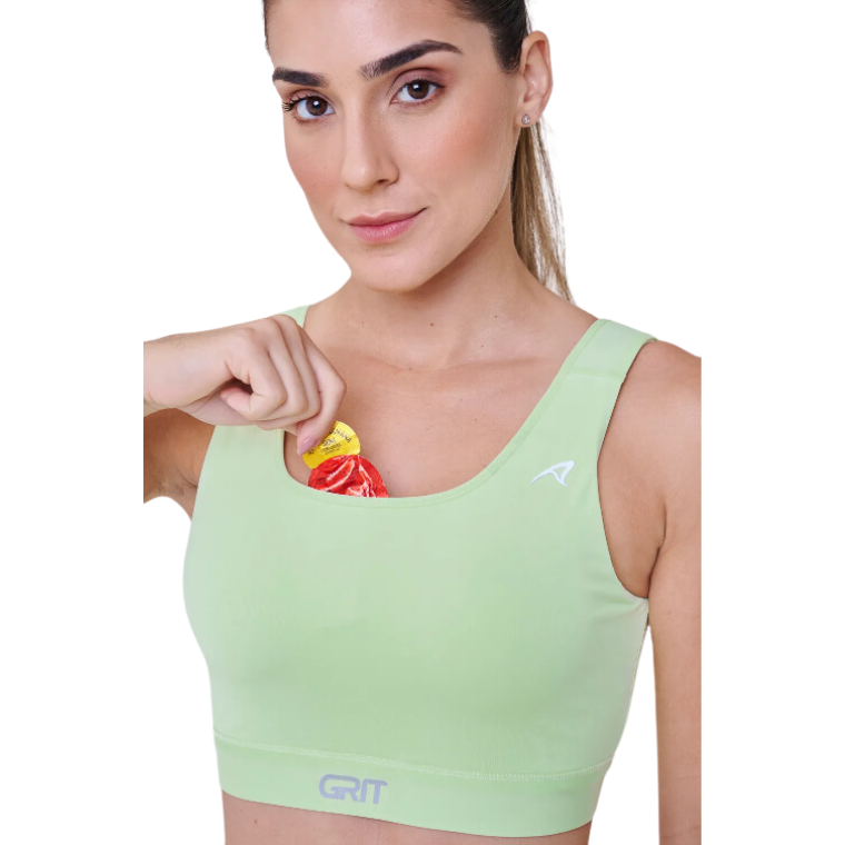 Top Grit Bossa Reto C/ Bolso Ajustável Verde Flow