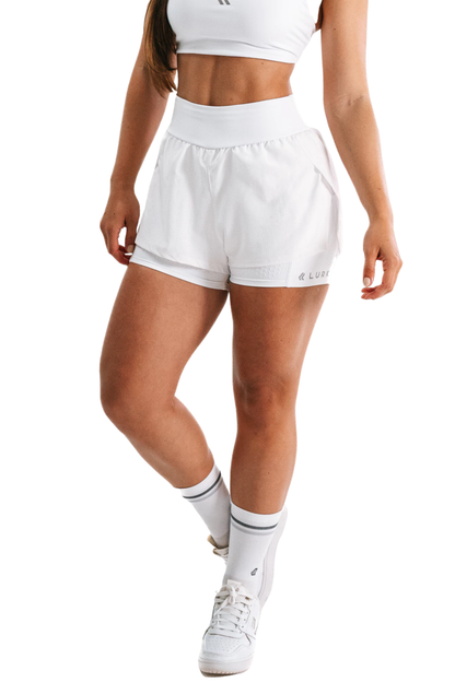 Shorts Essence 2 em 1 Branco Lurk