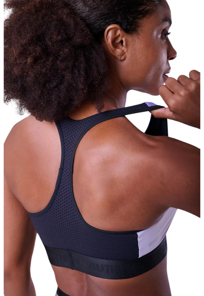 Top Essential Flex Block Nadador Preto/Lilás