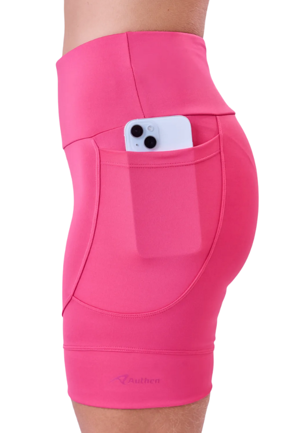 Bermuda Essestial Run Trot 3  Bolsos 15 Cm Rosa Jubilee