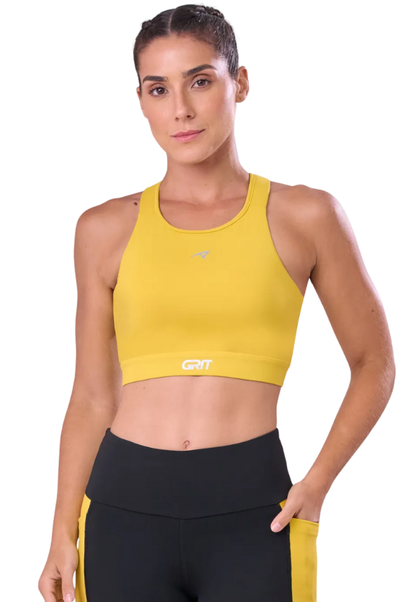 Top Grit Bossa Ajustável 1 Bolso Nadador Fem Ind Amarelo Vivo