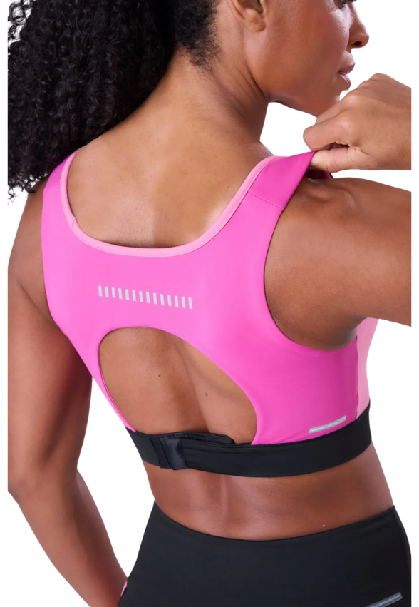 Top Grit Bossa Ajustável 1 Bolso Nadador Fem Ind Rosa Malva / Pink Fluor / Preto Authen