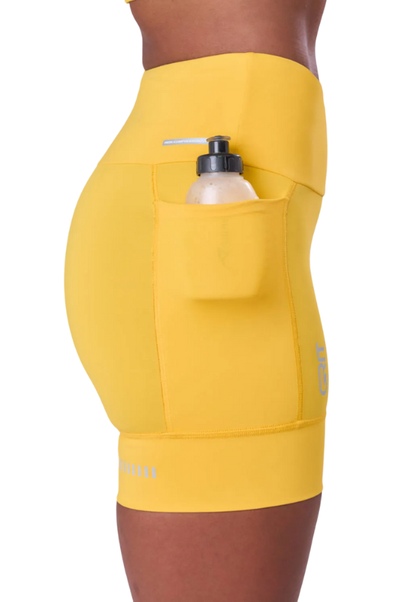 Bermuda Grit Bossa 3 Bolsos 15 cm Fem Ind Amarelo Vivo Authen