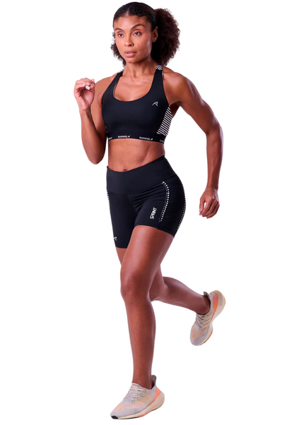 Bermuda Authen Sprint Ginga 12 Cm Preto