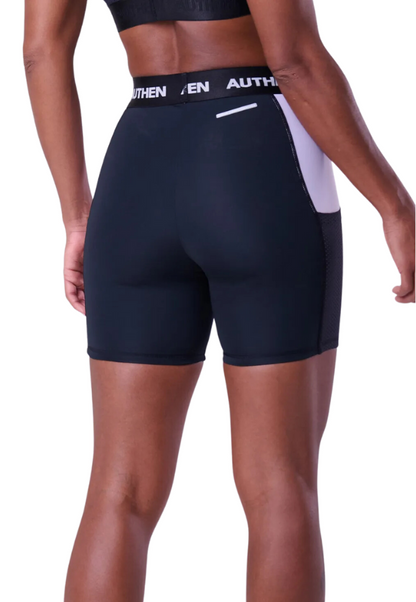 Bermuda Essential Flex Block 15 cm Preto/Lilás