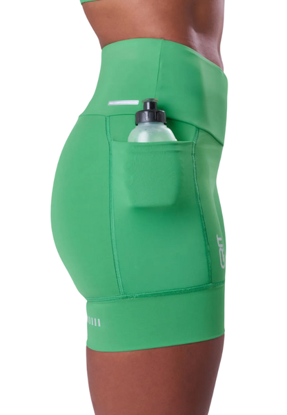Bermuda Grit Bossa 3 Bolsos 15 cm Fem Ind Verde Vibrante Authen