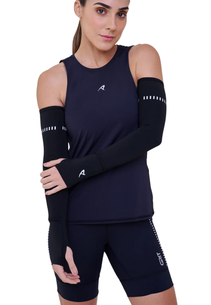 Manguito T. A. Coat de Compressão C/ Abertura Para Relógio e Dedeira Ind preto Authen