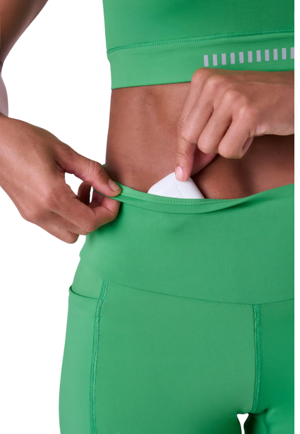 Bermuda Grit Bossa 3 Bolsos 15 cm Fem Ind Verde Vibrante Authen