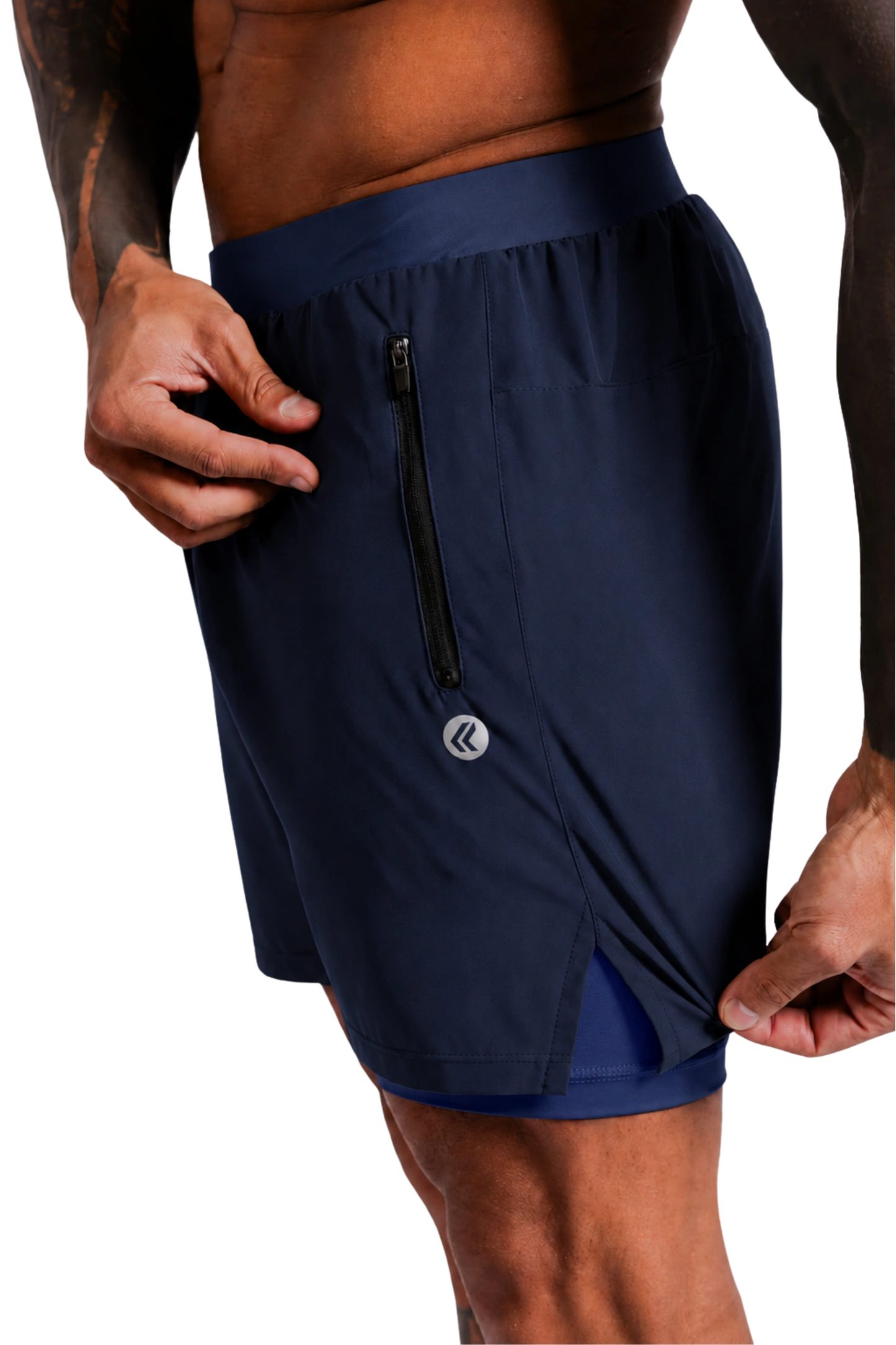 Shorts V4 2 em 1 Marinho Lurk