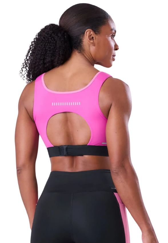 Top Grit Bossa Ajustável 1 Bolso Nadador Fem Ind Rosa Malva / Pink Fluor / Preto Authen