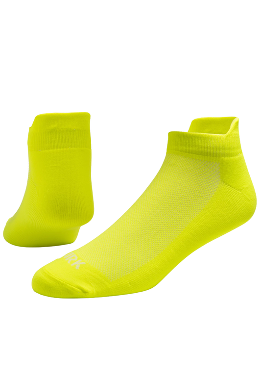 Meia Cano Curto Amarelo Neon Algodão