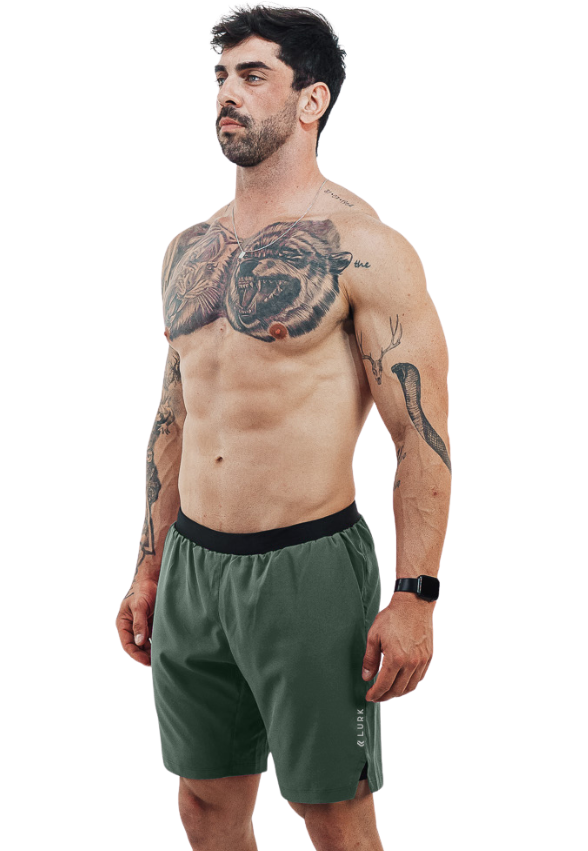 Shorts V3s c/ Lycra 2 em 1 Verde Lurk