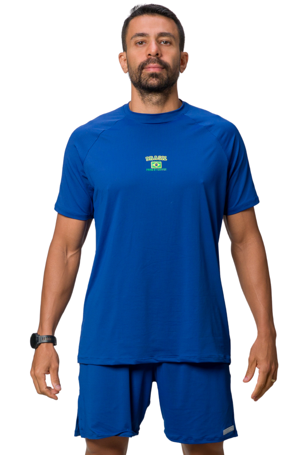 CAMISETA MASC RAGLAN AZUL BRASIL