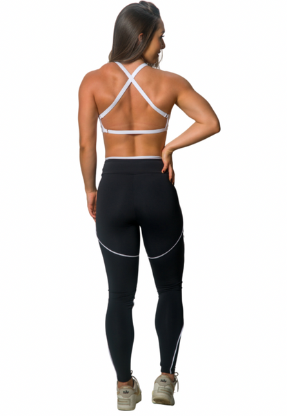 Legging Preta C/ Viés Branco