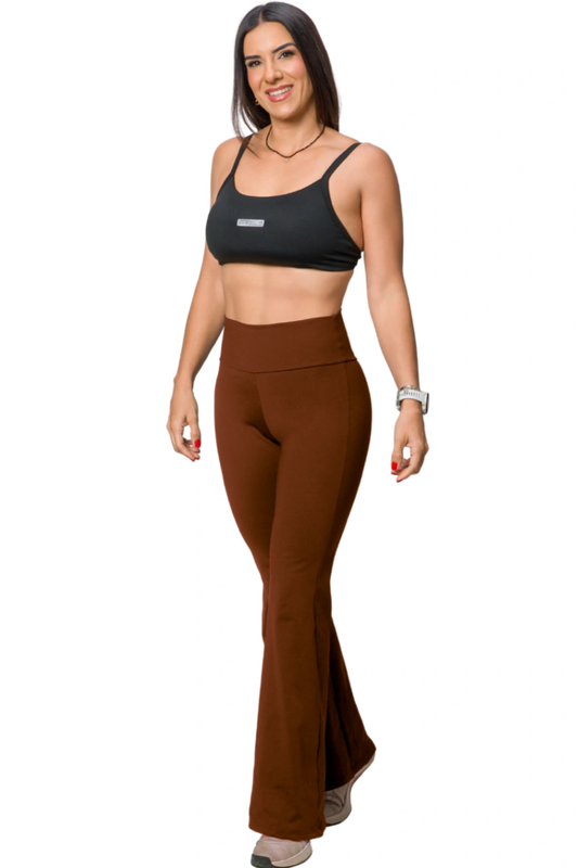 LEGGING FLARE MARROM