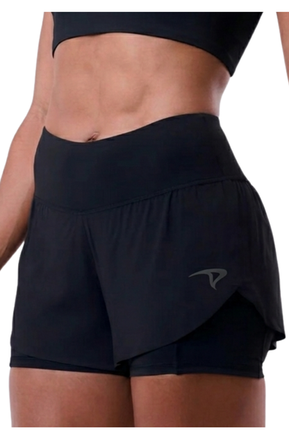 SHORT COM BERMUDA SIGNATURE SAMBA 3 BOLSOS SELADO BLACKOUT FEM IND PRETO
