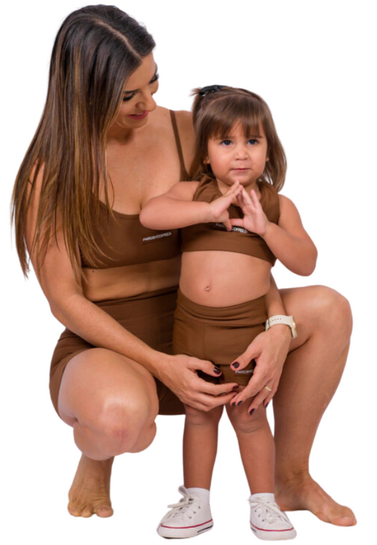 Shorts Infantil Café Adaptiv Lycra