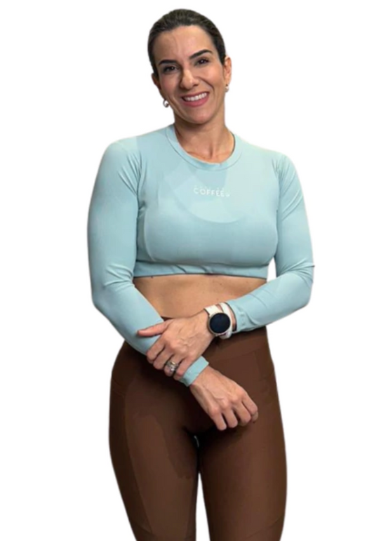 Cropped Manga Longa Verde