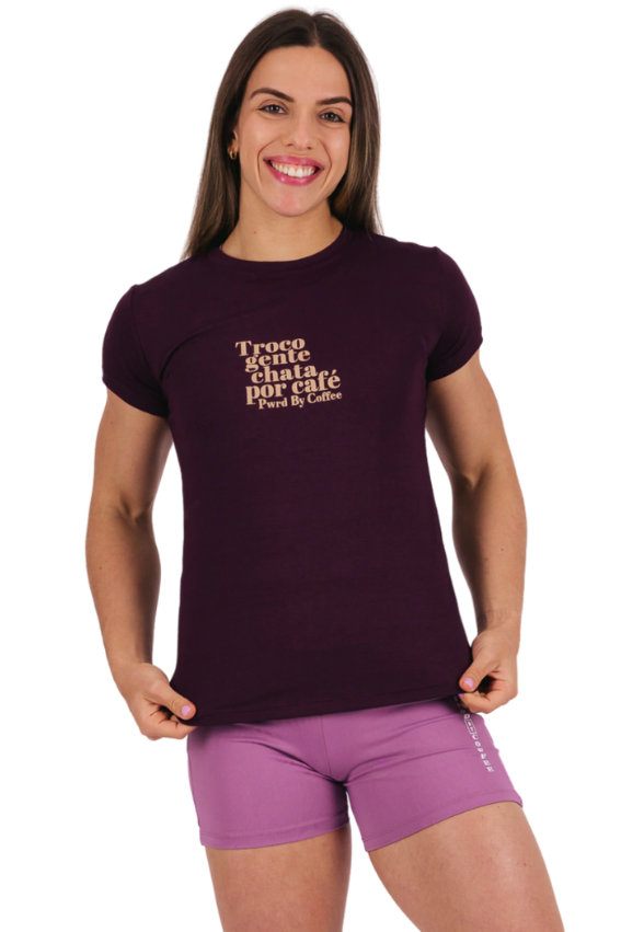 Camiseta Baby Look Bordô