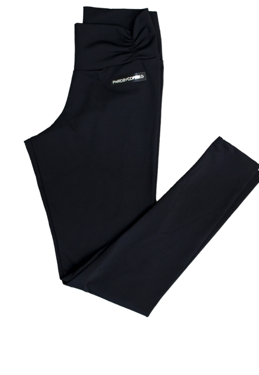 Legging Cós Drapeado Preto C/ Etiqueta