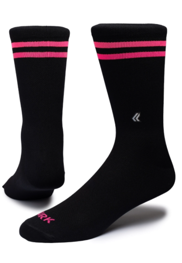 Meia Performance Duo Preto/Rosa Lurk