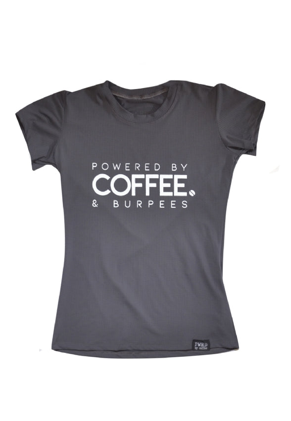 Camiseta Baby Look Cinza Pwrd E Burpees