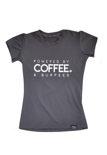 Camiseta Baby Look Cinza Pwrd E Burpees