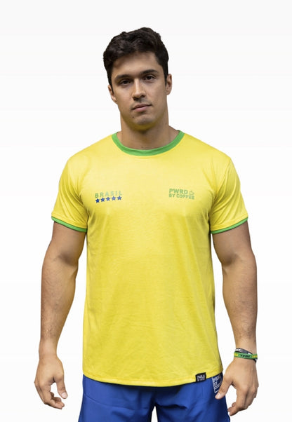 Camiseta Masc Básica Amarela Copa 2022