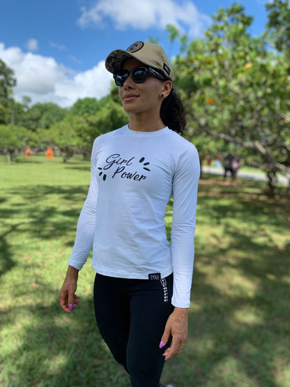 Camiseta Manga Longa Branca PWRD Dryfit