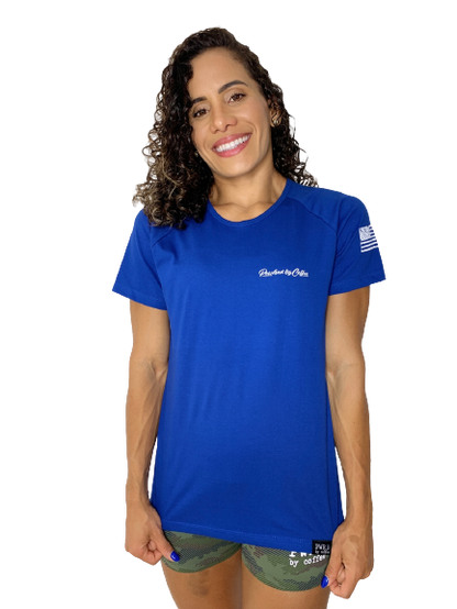 Camiseta Baby Look Azul Royal
