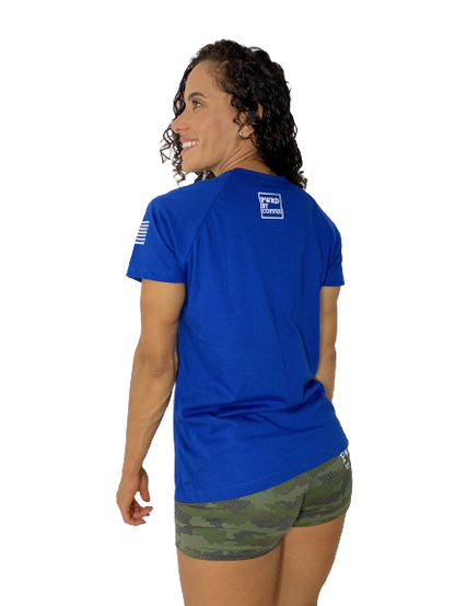 Camiseta Baby Look Azul Royal