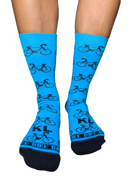 Meia Ciclista Cinza - Laranja - Azul - Rosa - Verde - Preta